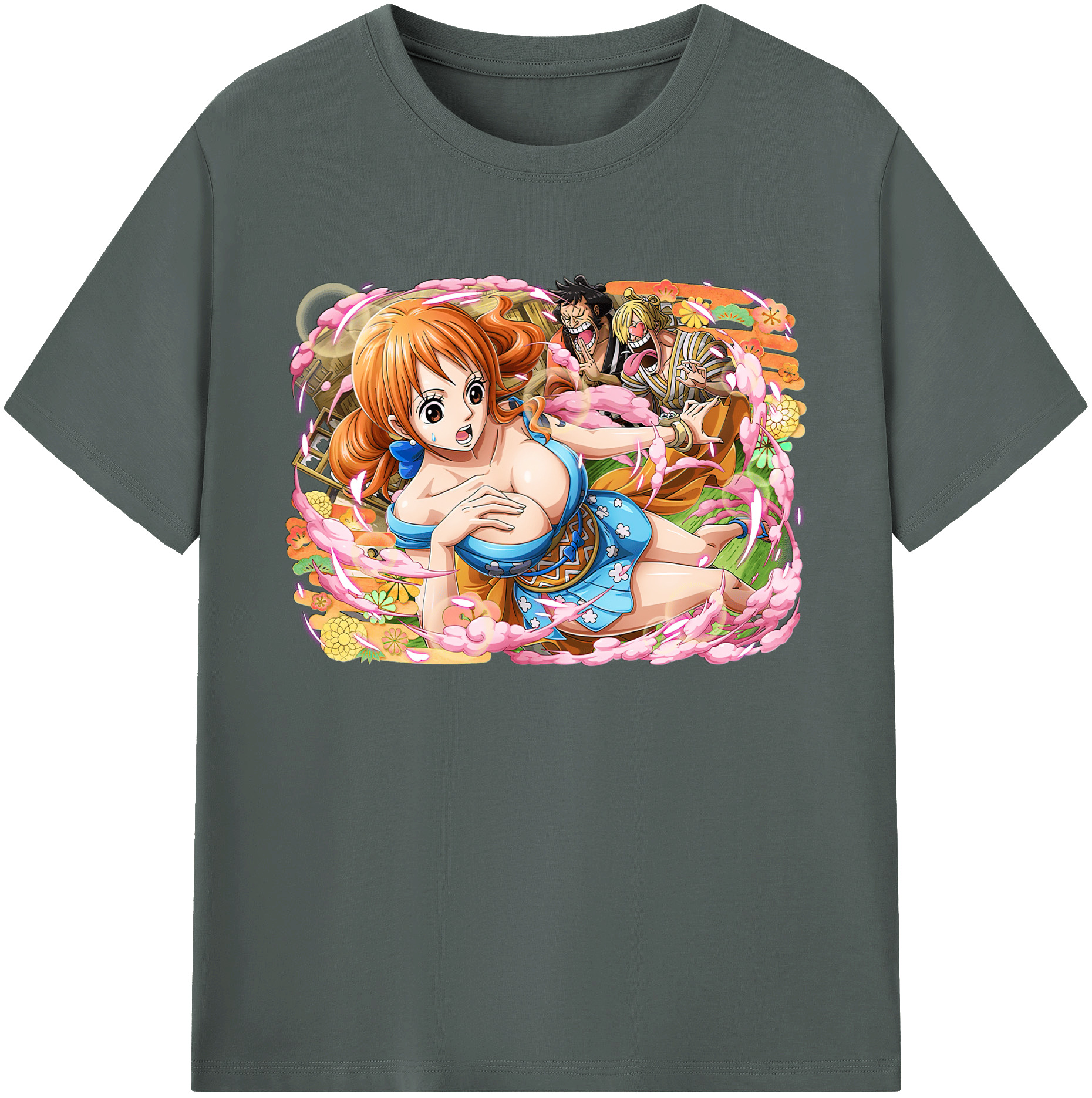 ワンピース ナミ ONE PIECE Nami 綿100％ メンズ半袖Tシャツ｜肌触りやわらか＆通気性